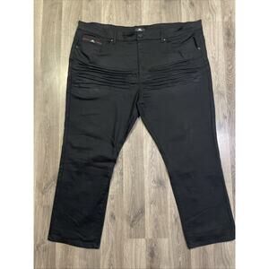 Benjamin Black Designer Mens 48 X 30 Slim Black Denim Jeans Preppy Fall